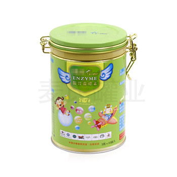酵素鐵盒,乳酸菌粉鐵盒包裝,益生菌粉馬口鐵盒